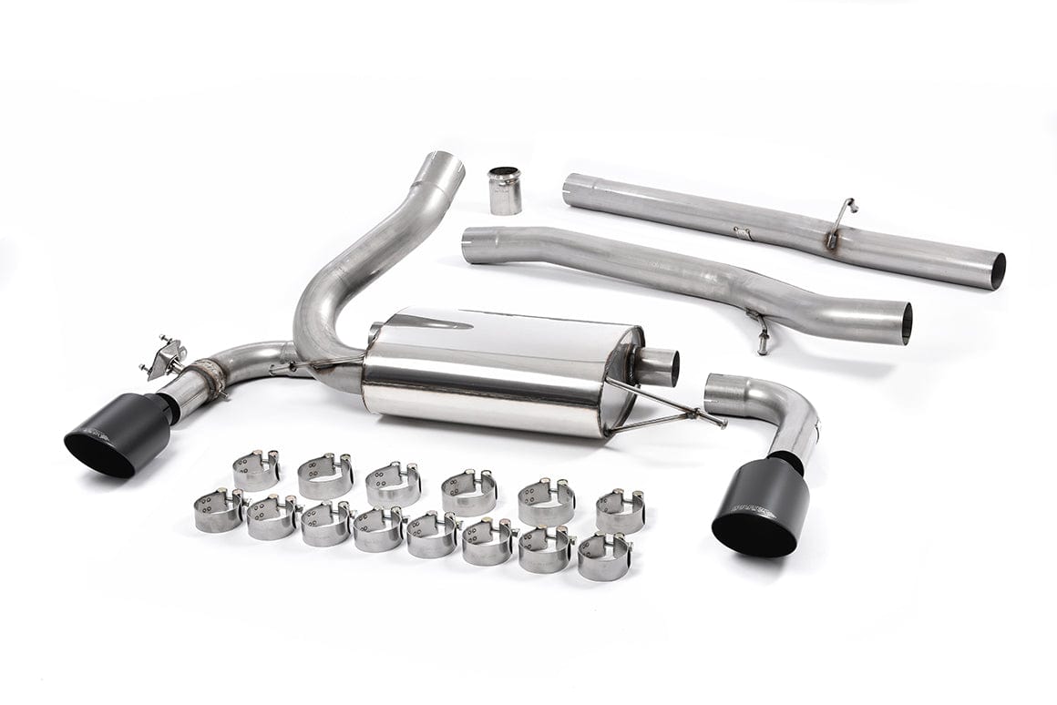 MillTek SSXFD184 Ford Focus Non-Resonated Cat-Back Exhaust with Cerakote GT-115 Trims