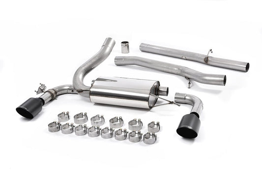 MillTek SSXFD184 Ford Focus Non-Resonated Cat-Back Exhaust with Cerakote GT-115 Trims