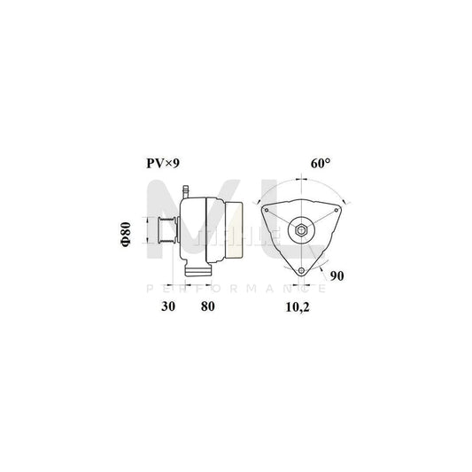 MAHLE ORIGINAL MG 792 Alternator 28V, 110A | ML Performance Car Parts