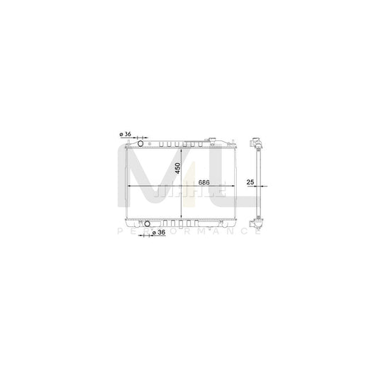 MAHLE ORIGINAL CR 1701 000S Engine radiator Brazed cooling fins | ML Performance Car Parts