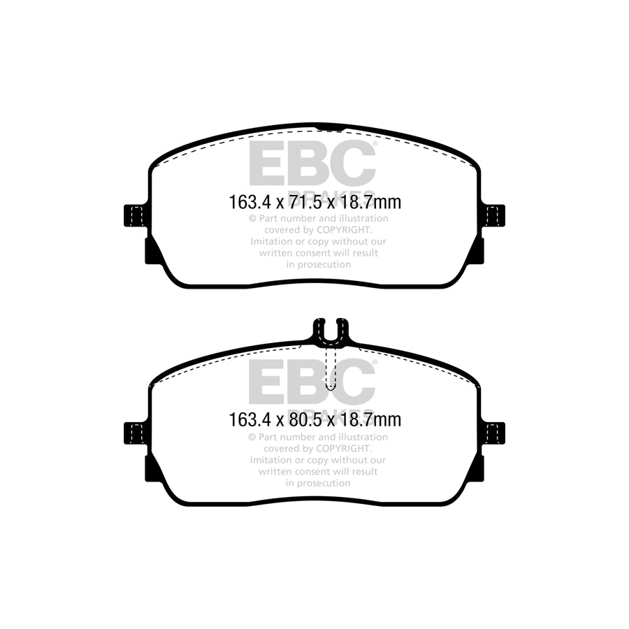 EBC DP52390NDX Mercedes-Benz W/V177 W247 W/C167 Bluestuff NDX Front Brake Pads  - CBI/TRW Caliper 2 | ML Performance UK Car Parts