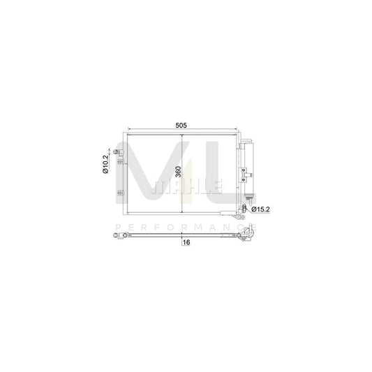 MAHLE ORIGINAL AC 721 000S Air conditioning condenser with dryer | ML Performance Car Parts