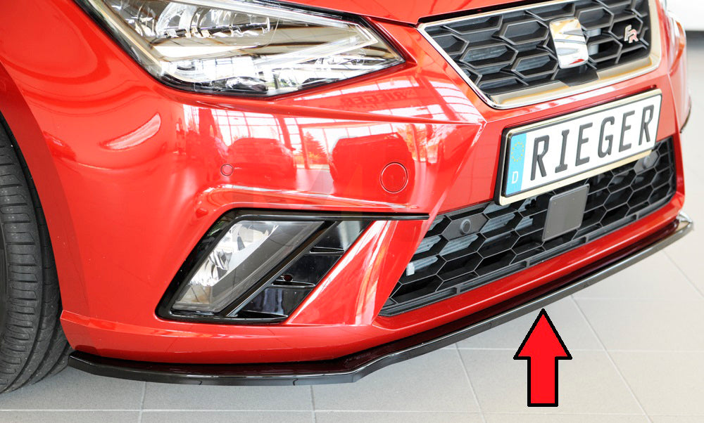 Rieger 00088165 SEAT KJ Front Splitter (Ibiza FR & Ibiza) 1 | ML Performance UK Car Parts