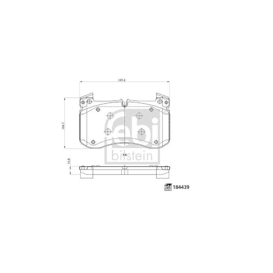 Febi Bilstein 184439 Brake Pad Set