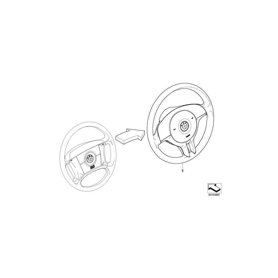 Genuine BMW 32306770420 E39 Airbag Sports Steering Wheel, Leather SCHWARZ (Inc. 540iP, 520d & 525d) | ML Performance UK