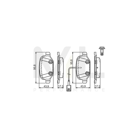 Bosch 0986Tb3162 Brake Pad Set Incl. Wear Warning Contact, With Integrated Wear Sensor, With Bolts  | ML Performance Car Parts