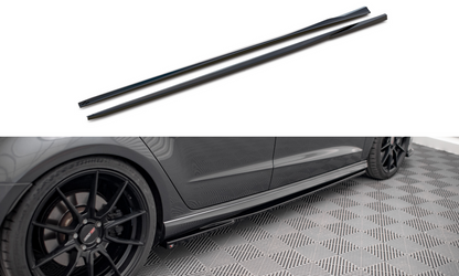 Maxton Design AU-S3-3F-SB-SD1T Side Skirts Diffusers Audi S3 Sportback 8V Facelift | ML Performance UK Car Parts