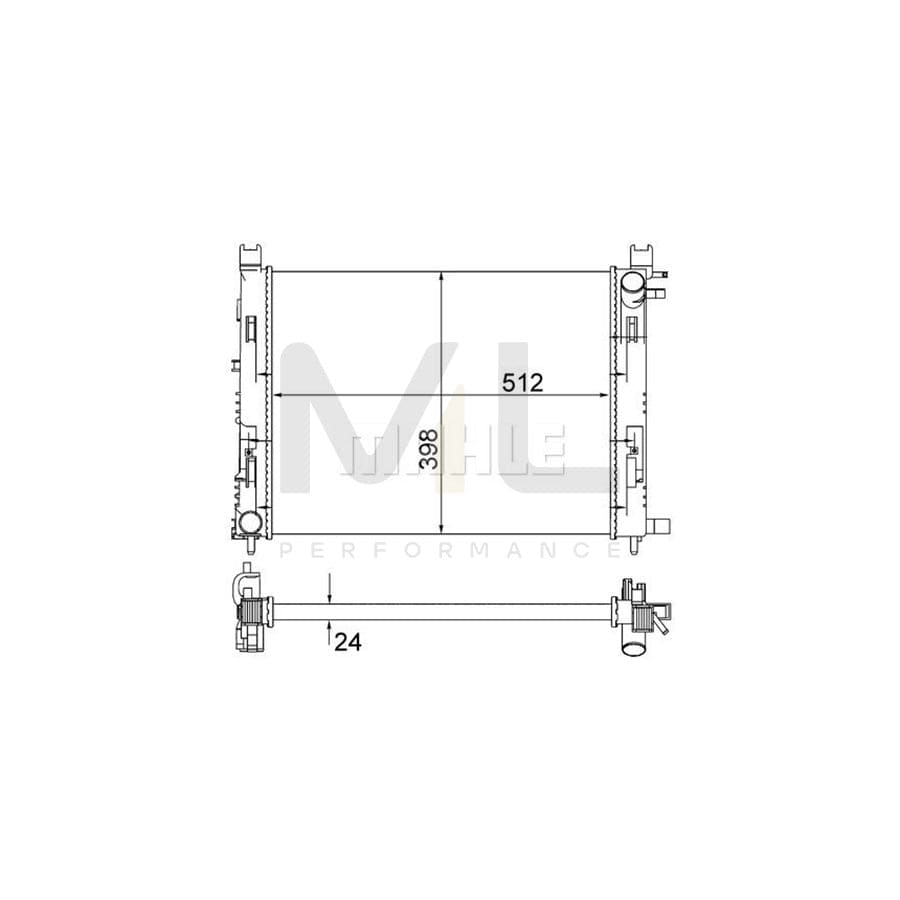 MAHLE ORIGINAL CR 2166 001S Engine radiator Mechanically jointed cooling fins | ML Performance Car Parts