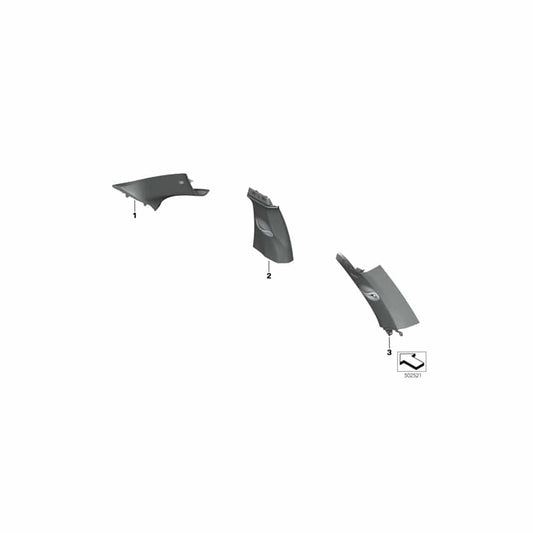 Genuine BMW 51437994285 G05 Trim, A-Pillar, Alcantara, Left NACHTBLAU (Inc. X5 30dX, X5 25dX & X5 30iX) | ML Performance UK Car Parts