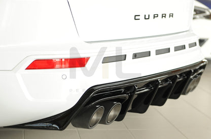 Rieger 00088228 SEAT 5FP Ateca Cupra Rear Diffuser 4 | ML Performance UK Car Parts