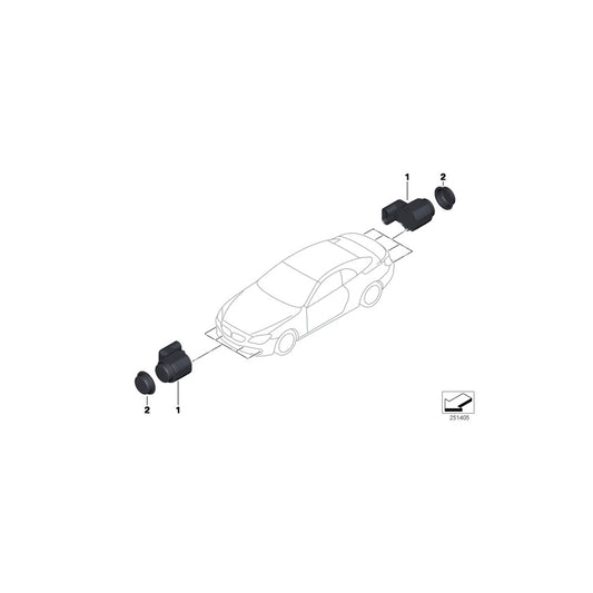 Genuine BMW 66206821958 F12 F06 F13 Ultrasonic Sensor, Sonic Speed Blue WC1A (Inc. 650i, Alpina B6 & 650iX 4.0) | ML Performance UK