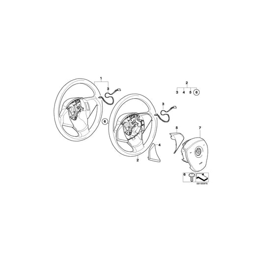 Genuine BMW 32303455479 E83 Leather Steering Wheel (Inc. X3 1.8d, X3 3.0si & X3 2.0i) | ML Performance UK