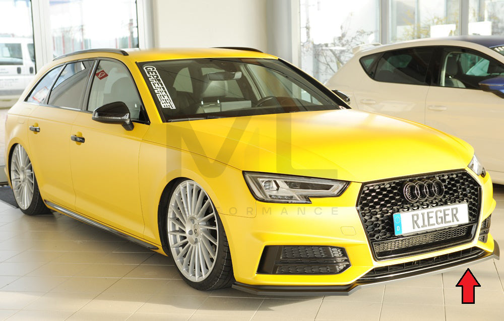 Rieger 00055550 Audi B9 F4 Front Splitter (A4 & S4) 5 | ML Performance UK Car Parts