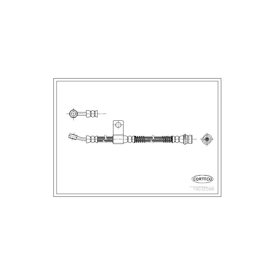 Corteco 19032598 Brake Hose For Hyundai Amica / Atoz (Mx) | ML Performance UK