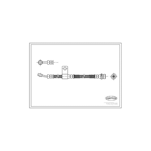 Corteco 19032598 Brake Hose For Hyundai Amica / Atoz (Mx) | ML Performance UK