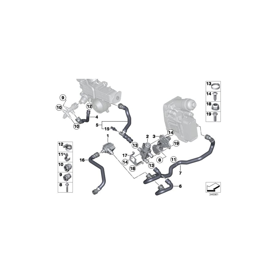 Genuine BMW 11538577062 F11 F25 Bracket, Changeover Valve (Inc. X3 20dX, 518d & 520d) | ML Performance UK Car Parts