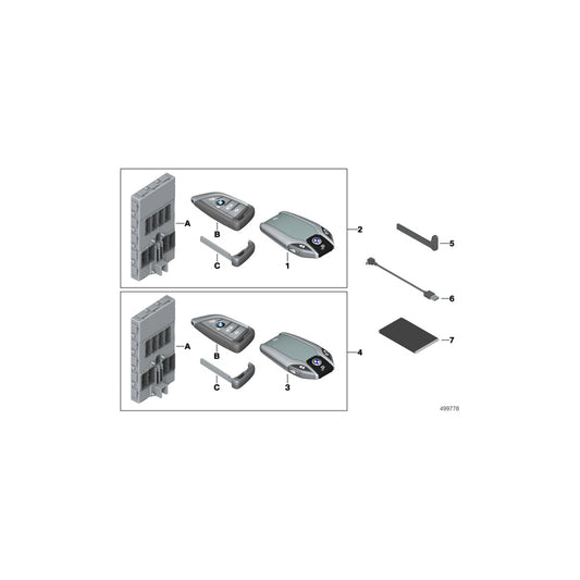 Genuine BMW 66129877476 G11 G12 Display Key US RCP (Inc. 750iX, 740i & M760iX) | ML Performance UK
