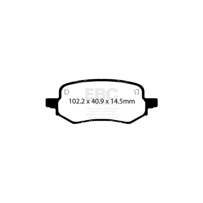 EBC DP42432R Ford Puma Mk2 Yellowstuff Rear Brake Pads - TRW Caliper 2 | ML Performance UK Car Parts