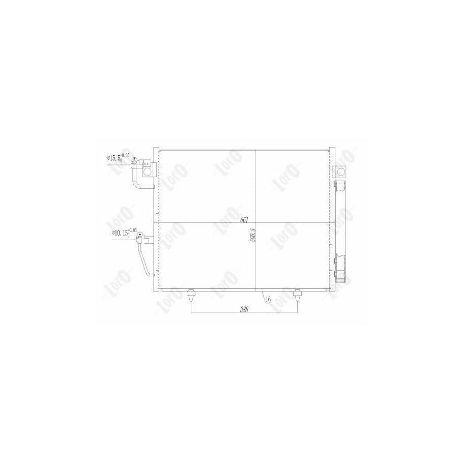 Abakus 0330160017 Air Conditioning Condenser For Mitsubishi Pajero / Shogun Iv (V80) | ML Performance UK