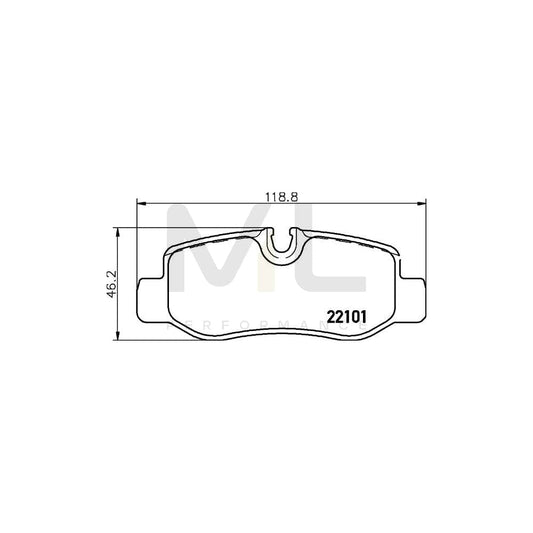 Hella 8DB 355 021-761 Brake Pad Set Prepared For Wear Indicator | ML Performance Car Parts
