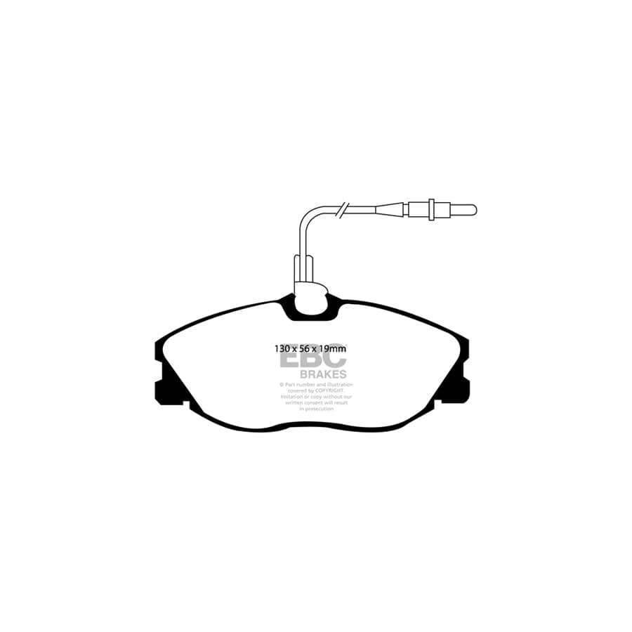 EBC PD08KF427 Peugeot 406 Yellowstuff Front Brake Pad & USR Disc Kit - ATE Caliper 2 | ML Performance UK Car Parts