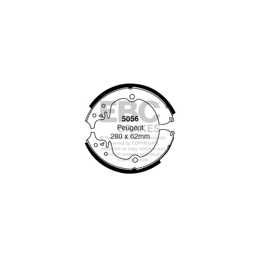 EBC 5056 Peugeot 504 Rear Brake Shoes 1 | ML Performance UK Car Parts