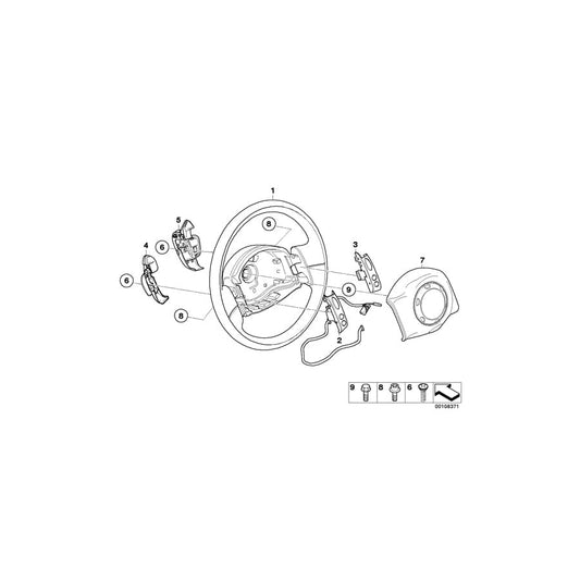 Genuine BMW 61316929369 Cabrio R50 R53 Rocker-Type Shift Lever, Left (Inc. One 1.6i, Cooper S & Cooper) | ML Performance UK Car Parts