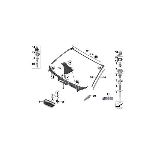 Genuine BMW 51767221305 F12 F13 Strip Upper Apron (Inc. 640iX, 650iX 4.4 & 650iX 4.0) | ML Performance UK