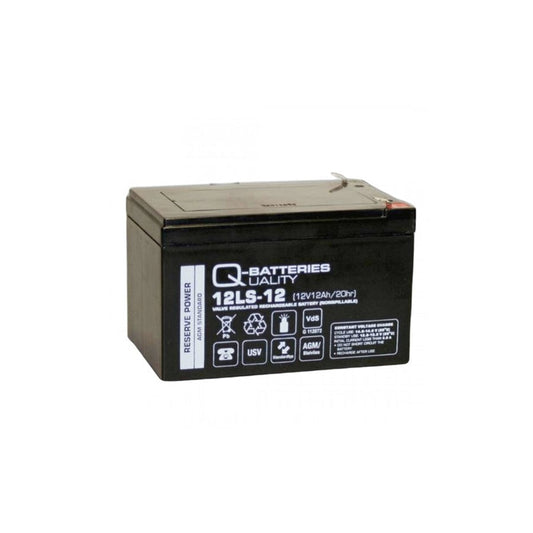 Q-Batteries 12LS12 F1 12V 12Ah lead fleece battery / AGM VRLA with VdS | ML Performance UK Car Parts
