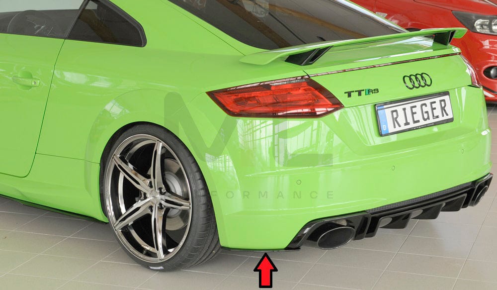 Rieger 00055173 Audi 8J 8J1-FV 8S TTRS Rear Side Splitter 9 | ML Performance UK Car Parts