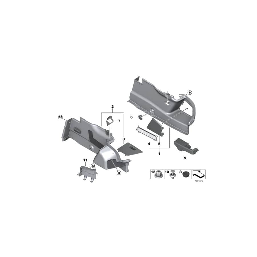 Genuine BMW 51477435269 F92 G15 Left Trunk Trim (Inc. M8, 840iX & 840dX) | ML Performance UK Car Parts