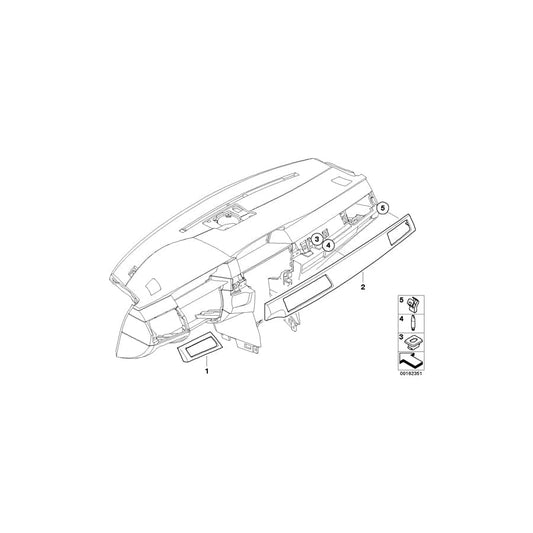 Genuine BMW 51457906361 E60 E61 Noble-Wood Strip, I-Panel Left CARRARA (Inc.  & M5) | ML Performance UK Car Parts