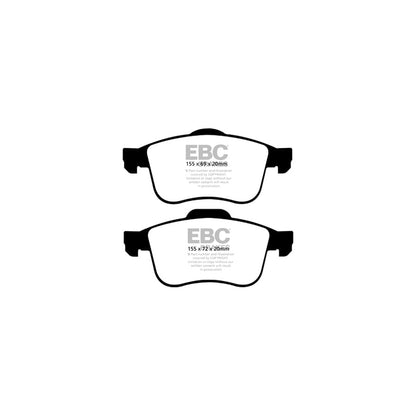 EBC PD06KF022 Alfa Romeo Giulietta (940) Greenstuff Front Brake Pad & USR Disc Kit 2 | ML Performance UK Car Parts