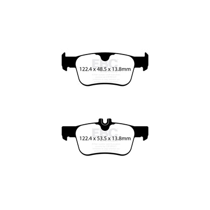 EBC DP52402NDX Honda Civic Bluestuff NDX Rear Brake Pads  - ATE Caliper 2 | ML Performance UK Car Parts