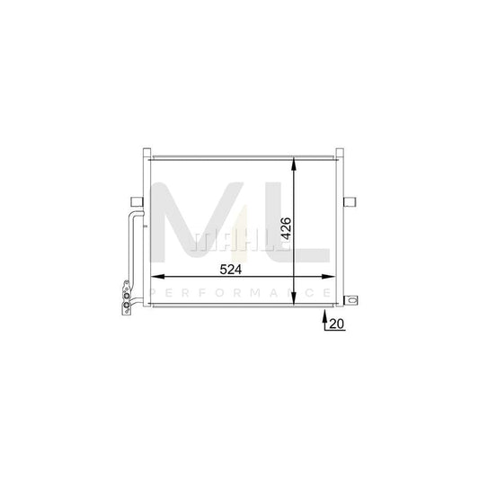 MAHLE ORIGINAL AC 234 001S Air conditioning condenser without dryer | ML Performance Car Parts