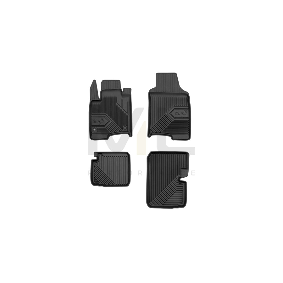 FROGUM Tailored, No.77 77426528 Floor mat set for FIAT Panda III Hatchback (312, 319) Elastomer, Front and Rear, Quantity: 4, Black | ML Performance Car Parts