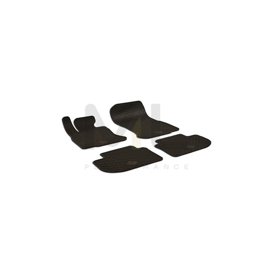 WALSER Tailored 50752 Floor mat set for BMW 6 Gran Coupe (F06) Elastomer, Front and Rear, Quantity: 4, Black | ML Performance Car Parts