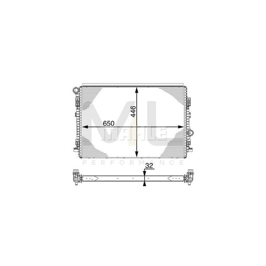 MAHLE ORIGINAL CR 930 000P Engine radiator Brazed cooling fins | ML Performance Car Parts