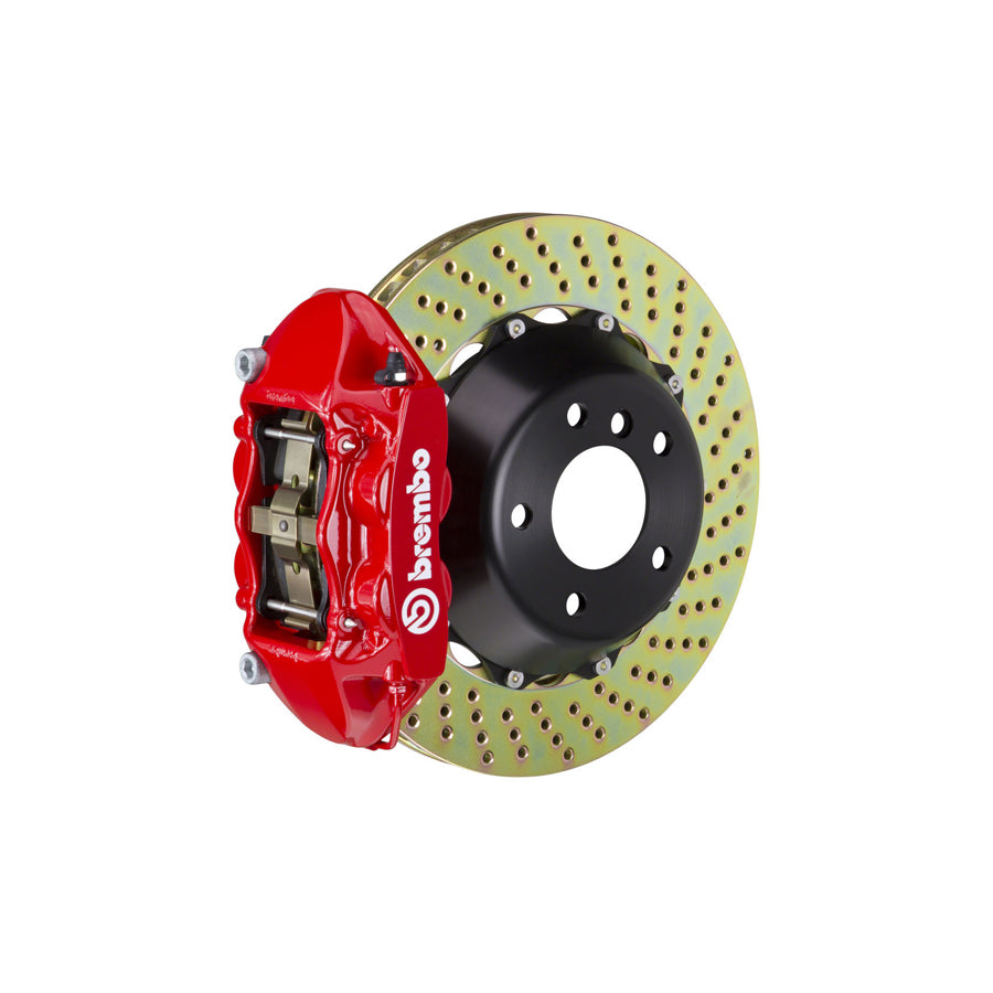 Brembo 2P1.8023A Infiniti Nissan Rear GT 4-Pistons Drilled 2-piece Big Brake Kit 345x28mm (Inc. G35, 350Z)