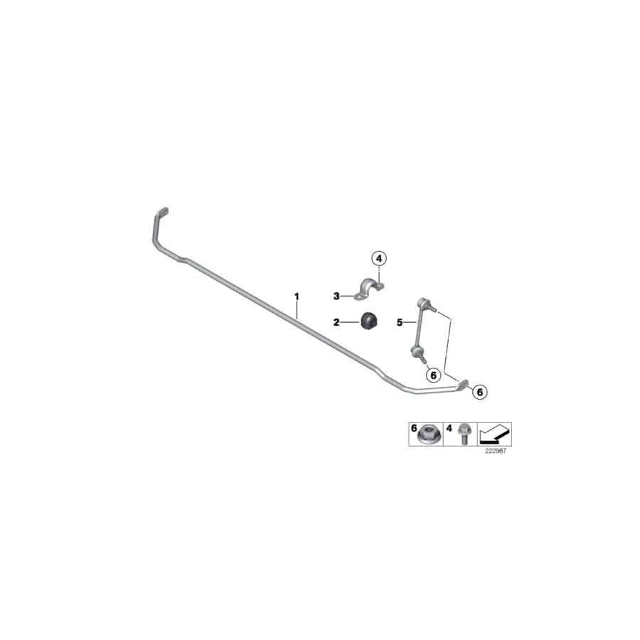 Genuine BMW Mini 33556756151 Stabilizer Rubber Mounting D=16-17mm (Inc. Cooper S ALL4, Cooper ALL4 & Cooper d) | ML Performance UK Car Parts