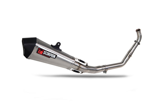 Scorpion RYA119SYSSEO Yamaha MT-125 Euro 5 Serket Taper Full System - Brushed Stainless Steel Sleeve | ML Performance UK UK