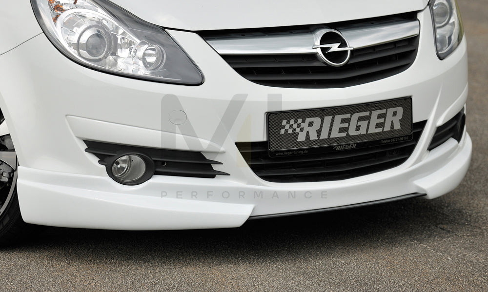 Rieger 00058940 Opel Corsa D Front Splitter 1 | ML Performance UK Car Parts