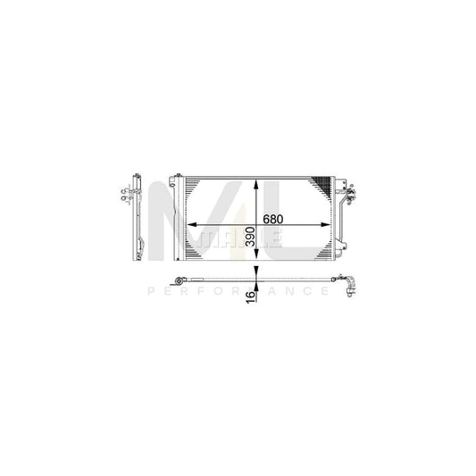 MAHLE ORIGINAL AC 672 000P Air conditioning condenser with dryer | ML Performance Car Parts