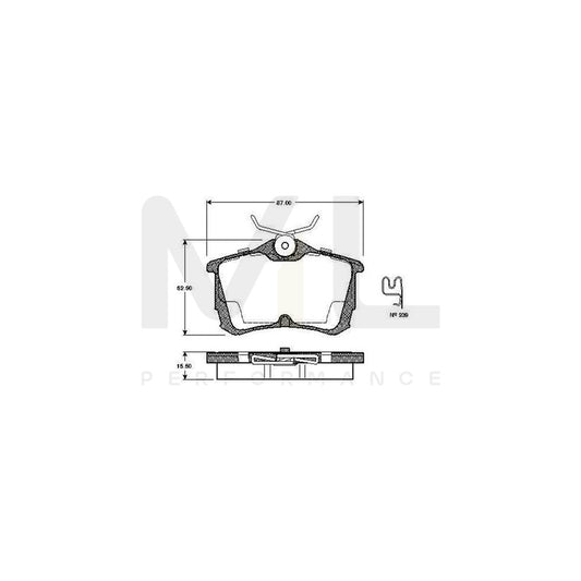 Bosch 0986Tb2341 Brake Pad Set For Honda Accord Excl. Wear Warning Contact, With Accessories  | ML Performance Car Parts