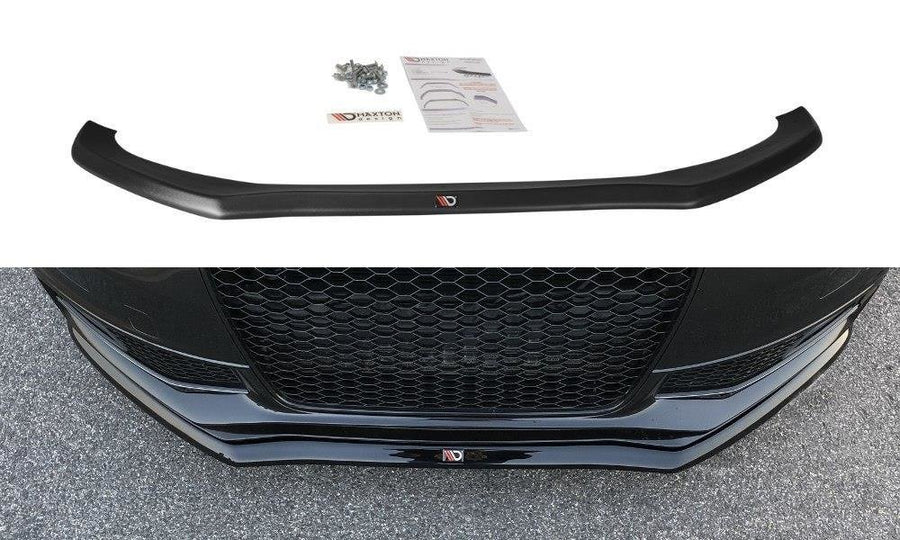 Maxton Design AU-S4-B8F-FD1T Front Splitter V.1 Audi S4 / A4 S-Line B8 FL | ML Performance UK Car Parts
