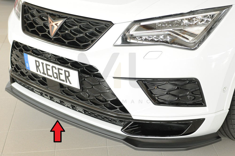 Rieger 00027044 SEAT 5FP Ateca Cupra Front Splitter 1 | ML Performance UK Car Parts