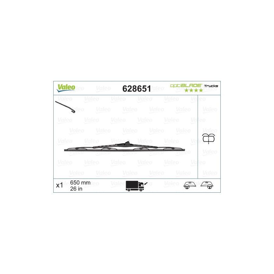 Valeo 628651 Optiblade Trucks Wiper Blade | ML Performance UK Car Parts
