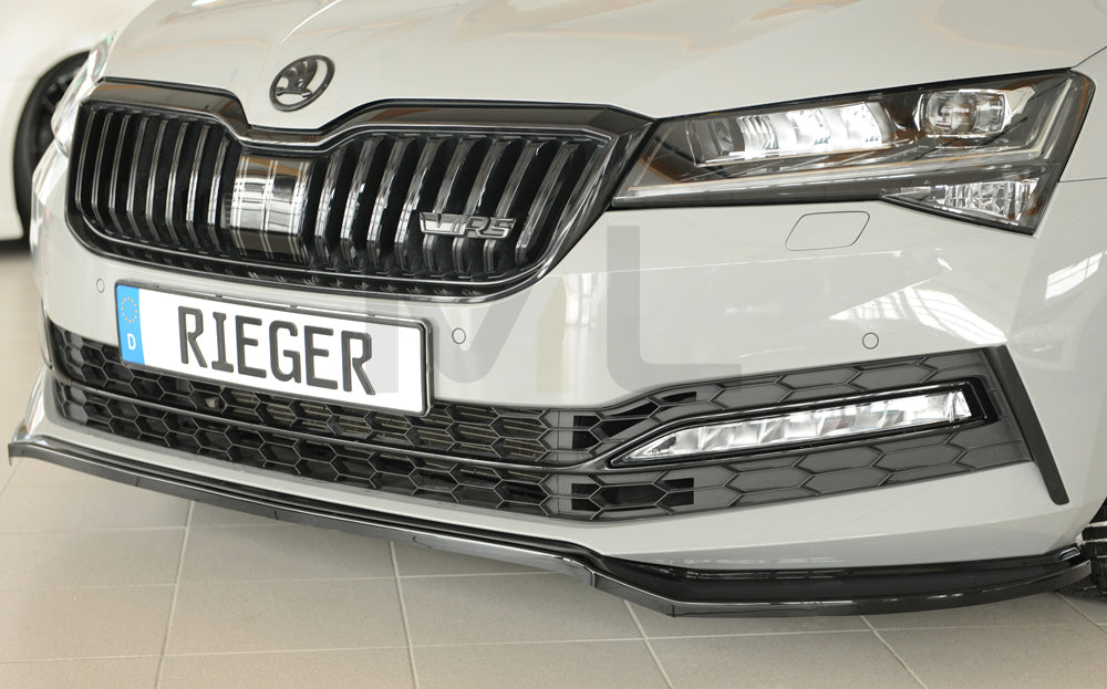 Rieger 00088175 Skoda 3T 3V Superb III Front Splitter 4 | ML Performance UK Car Parts