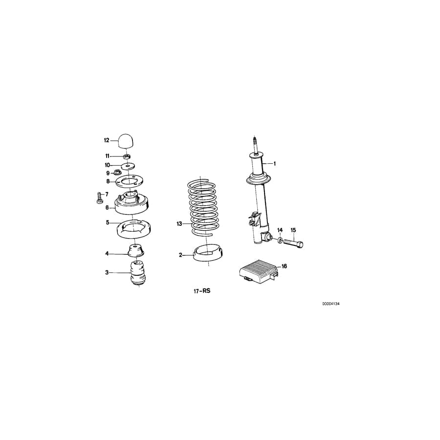 Genuine BMW 33531137113 E32 Auxiliary Shock Absorber, Rear (Inc. 750iL, 750i & 730i) | ML Performance UK Car Parts