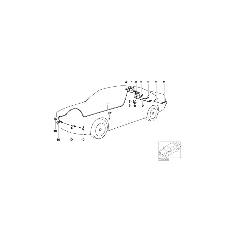 Genuine BMW 66206989245 E61 E39 Ultrasonic Sensor, Blue Water M896 (Inc. 530i, 530xi & X3 2.5i) | ML Performance UK